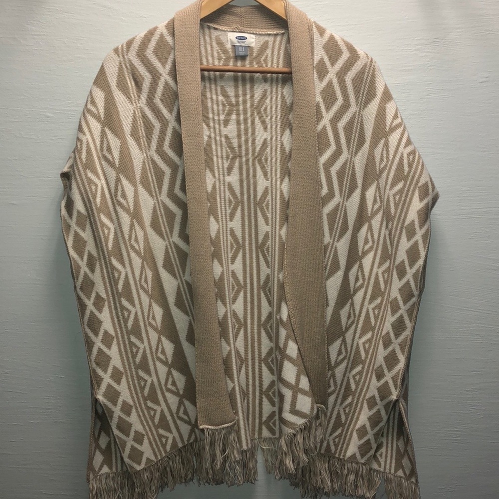 Old Navy boho open front short sleeve sweater